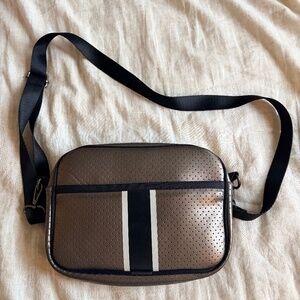 Haute Shore Neoprene Crossbody Bag - Gunmetal and Black